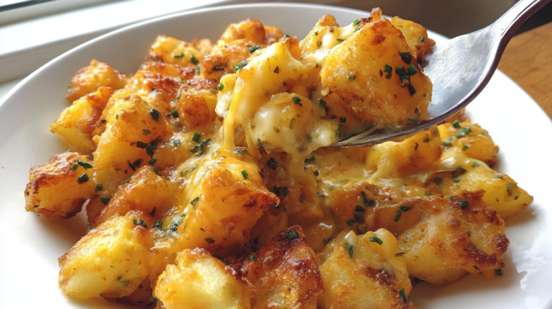 Loaded Cheesy Garlic Potatoes