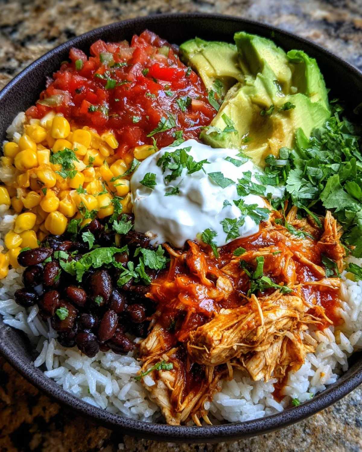 Loaded Chicken Burrito Bowls - detail 2