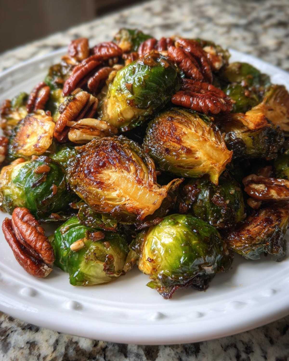 Maple Roasted Brussels Sprouts with Pecans - detail 4
