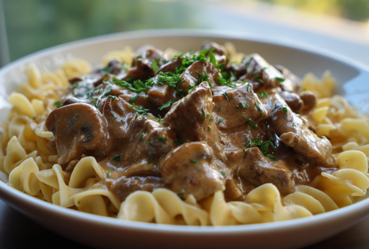 One-Skillet Beef Stroganoff