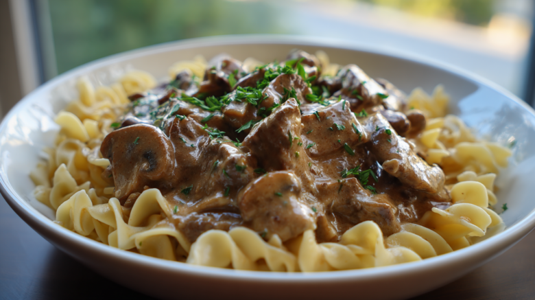 One-Skillet Beef Stroganoff