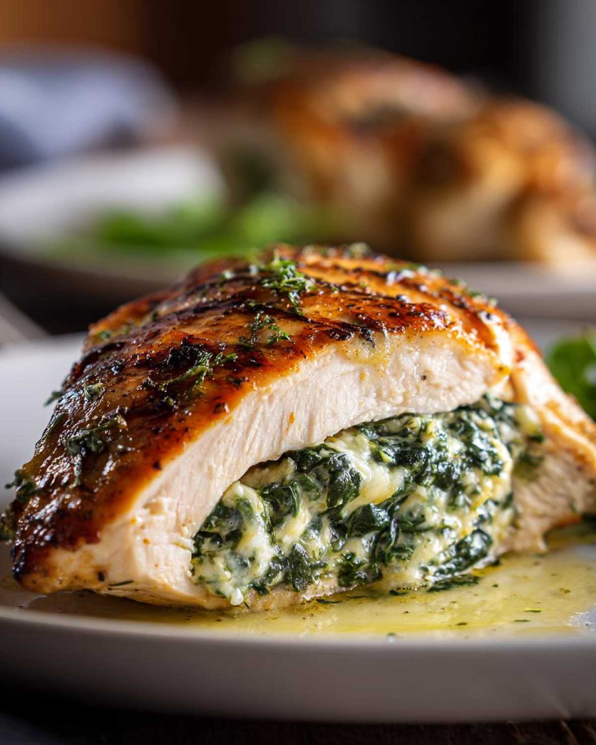 Parmesan Spinach Stuffed Chicken - detail 1