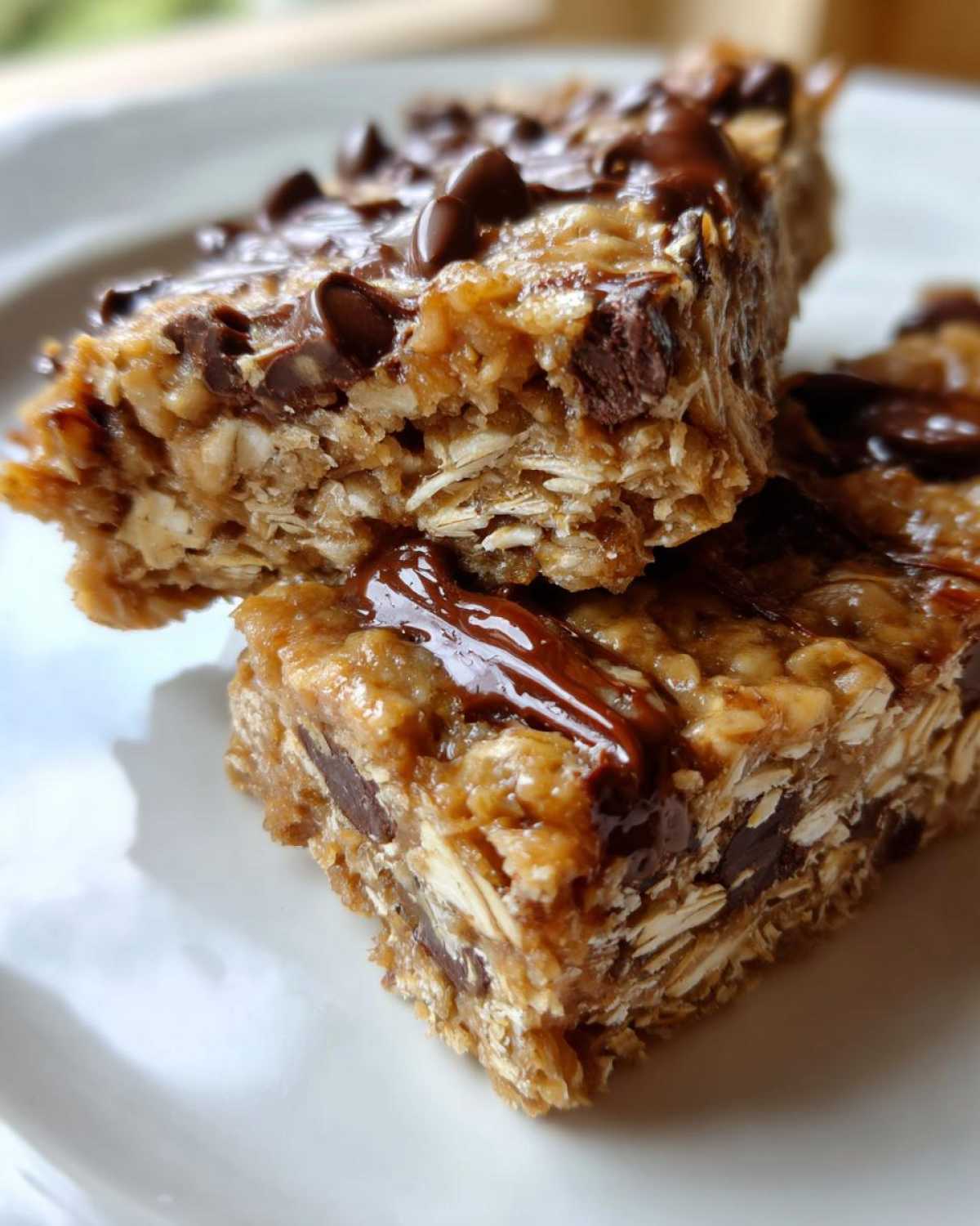 Peanut Butter Chocolate Chip Banana Oat Bars - detail 4