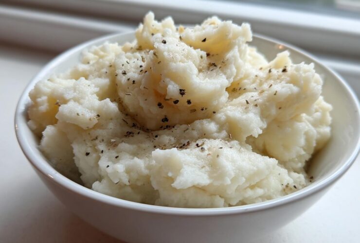 Roasted Garlic Mashed Cauliflower