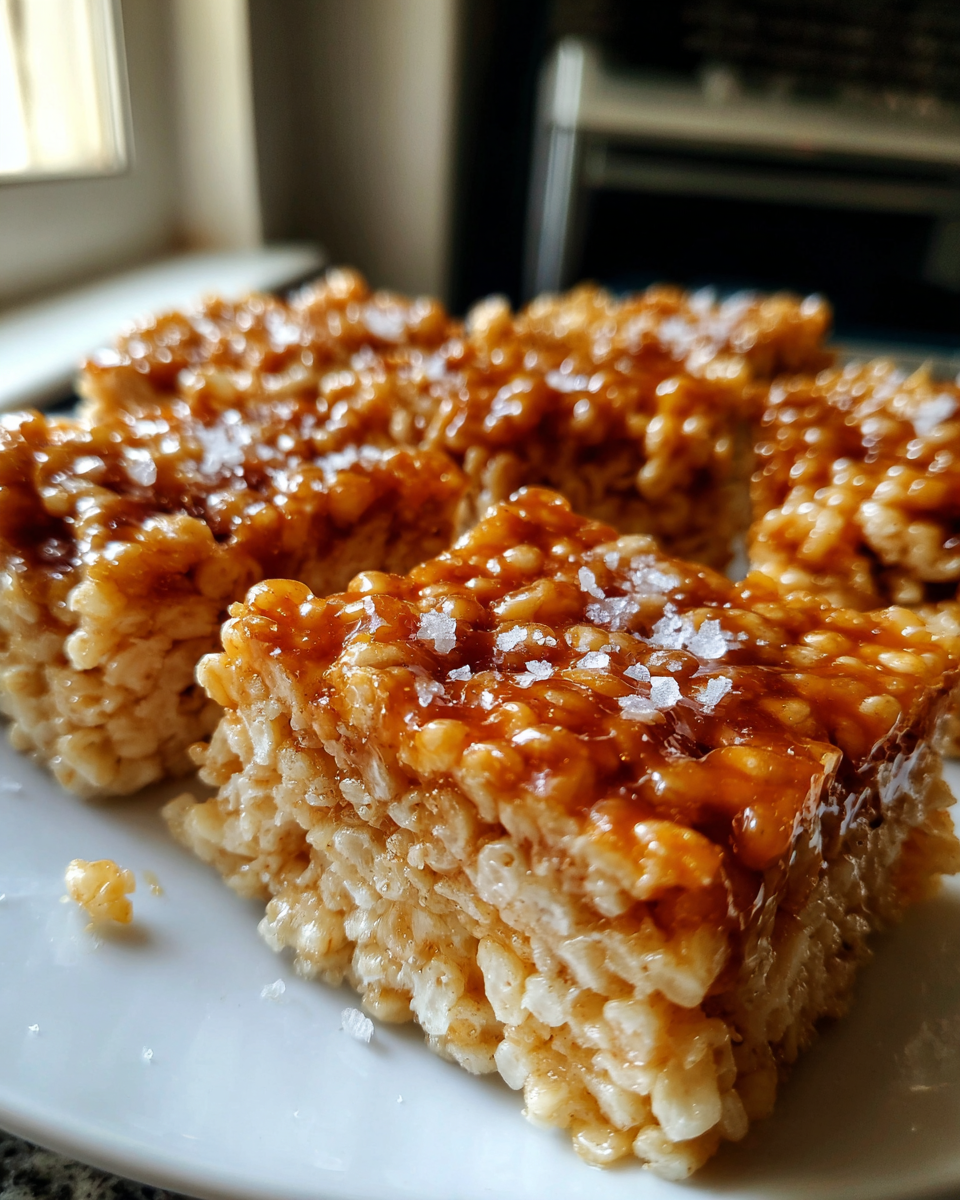 Salted Caramel Rice Krispie Treats - detail 1