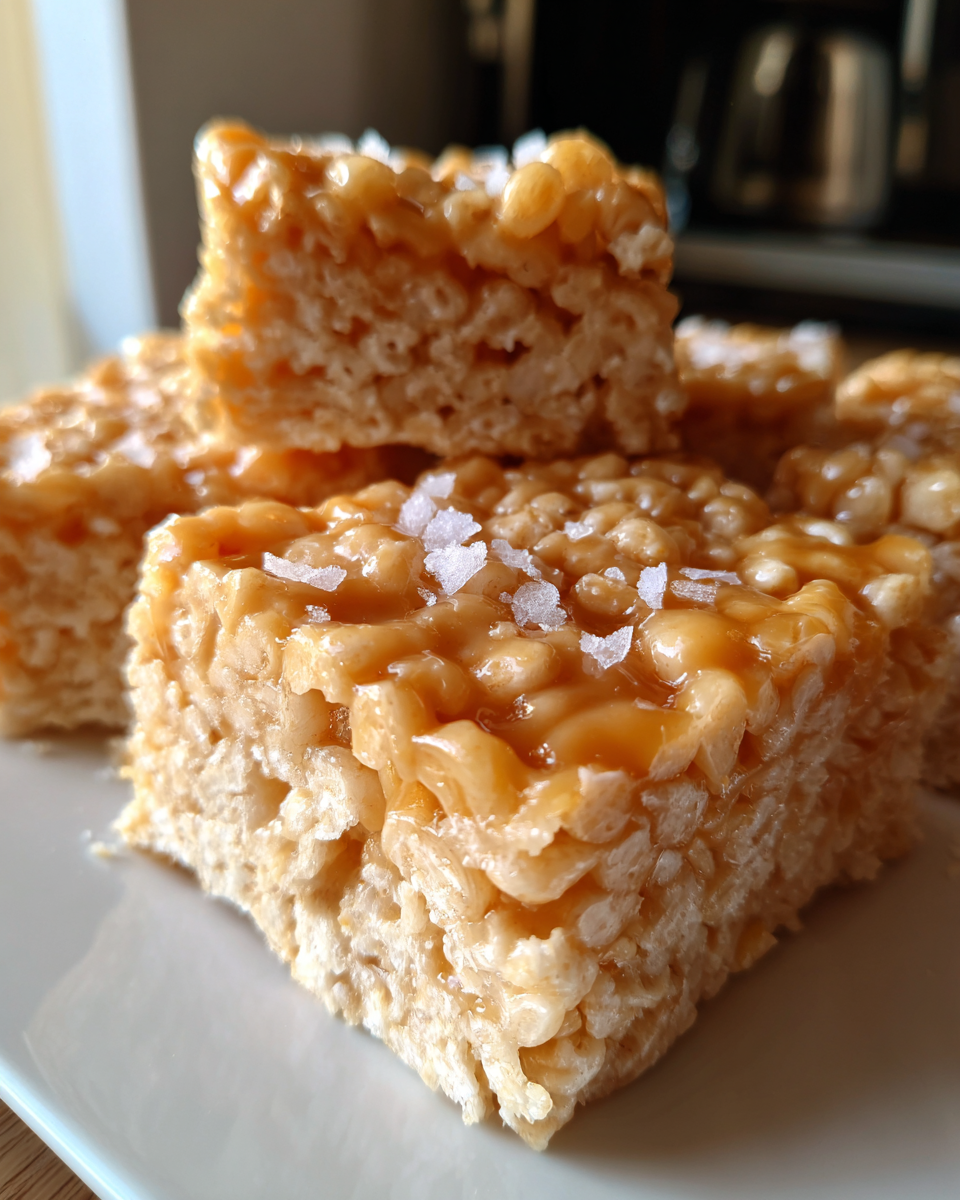 Salted Caramel Rice Krispie Treats - detail 2