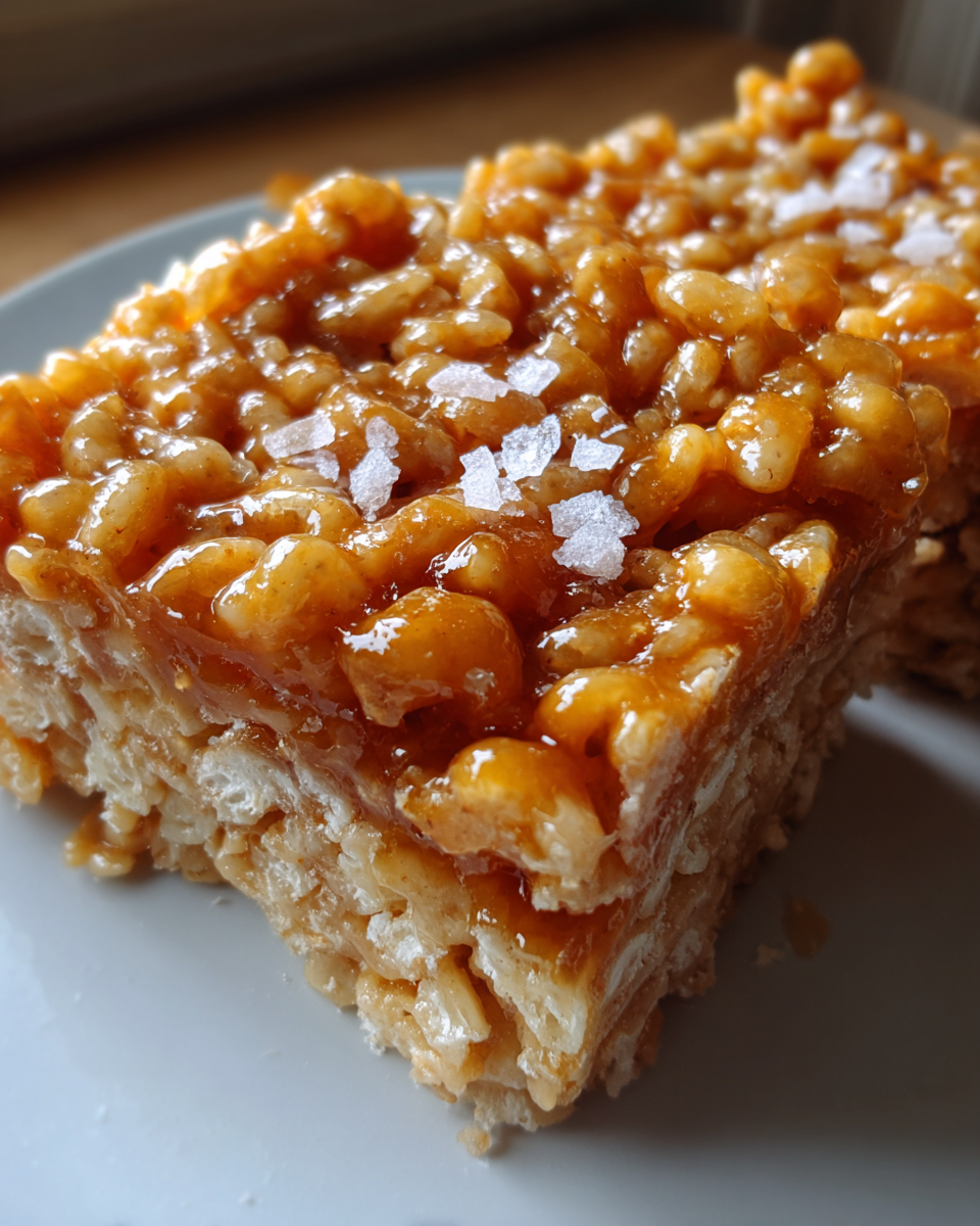 Salted Caramel Rice Krispie Treats - detail 3