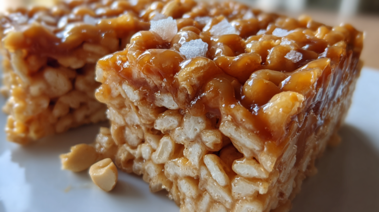 Salted Caramel Rice Krispie Treats