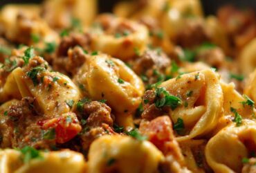 Sausage and Tortellini Skillet