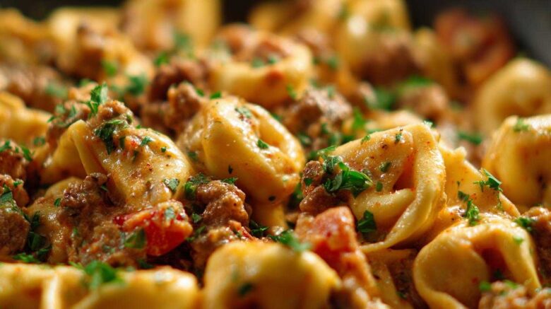 Sausage and Tortellini Skillet