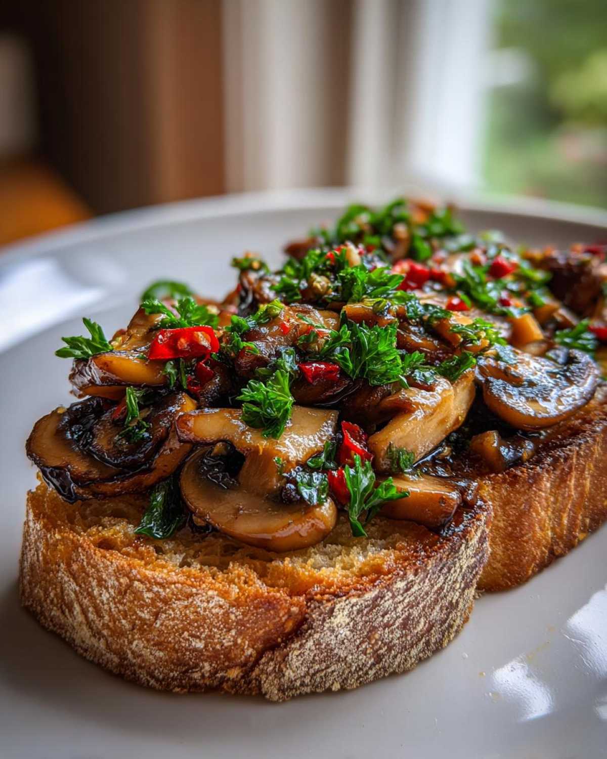 Spicy Garlic Mushroom Toast - detail 1