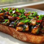 Spicy Garlic Mushroom Toast