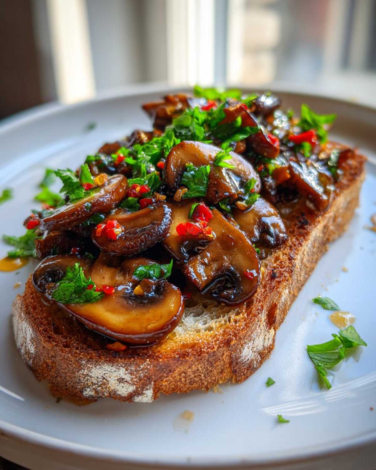 Spicy Garlic Mushroom Toast - detail 2