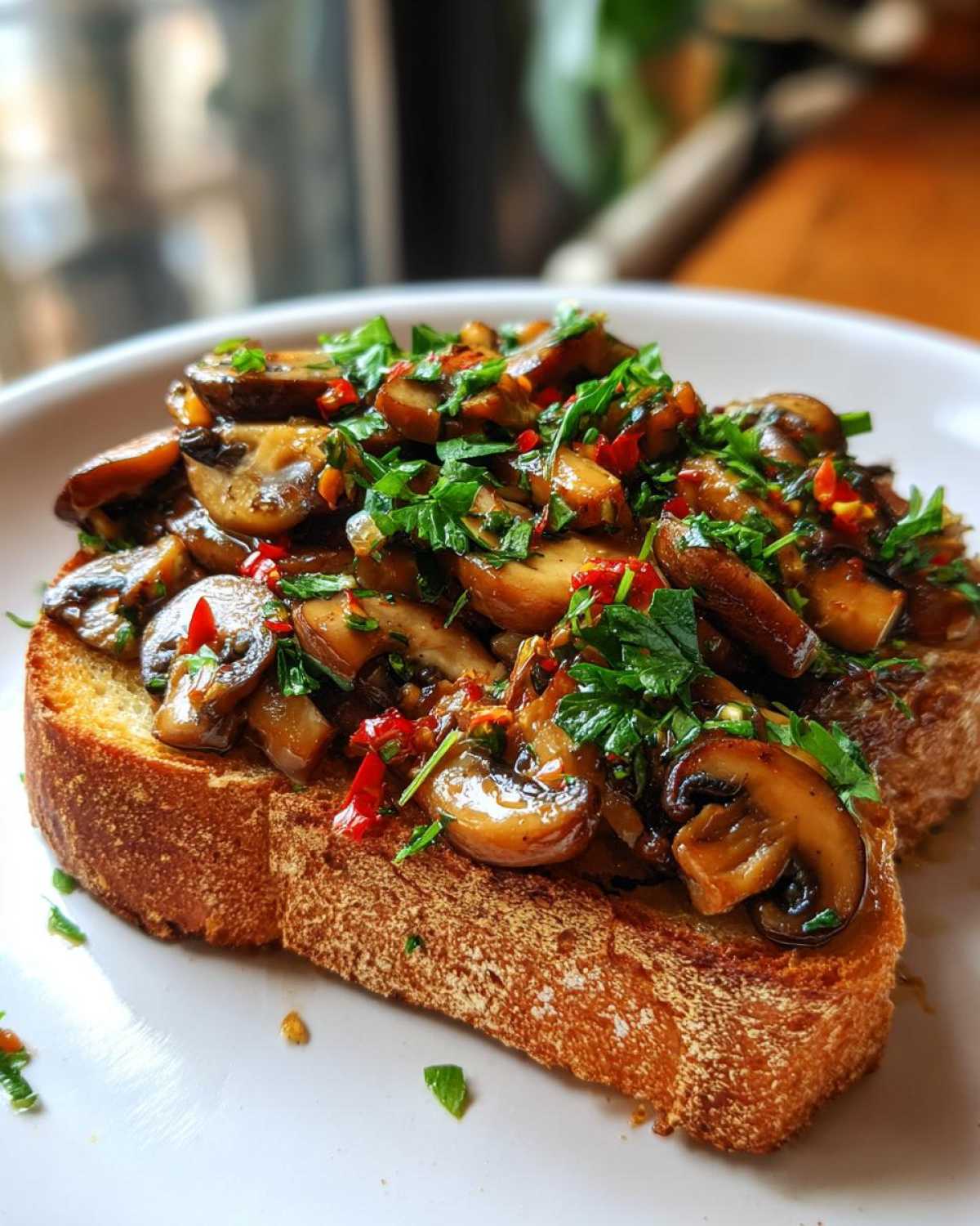Spicy Garlic Mushroom Toast - detail 3