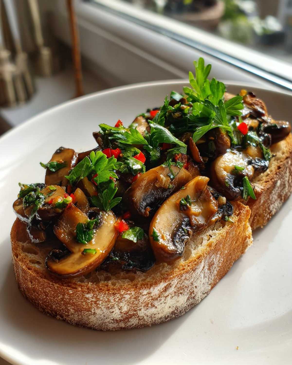 Spicy Garlic Mushroom Toast - detail 4