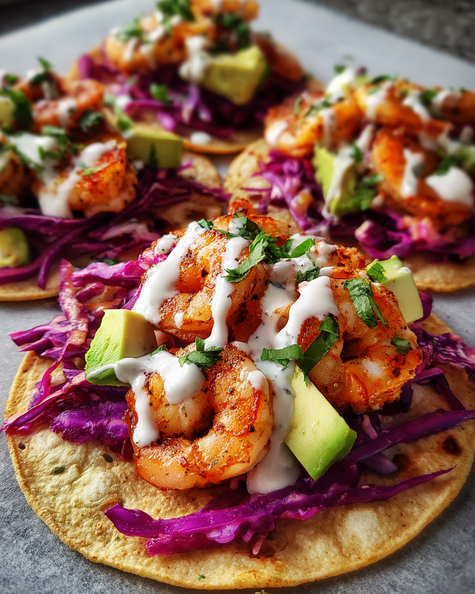 Spicy Shrimp Tacos with Lime Crema - detail 4