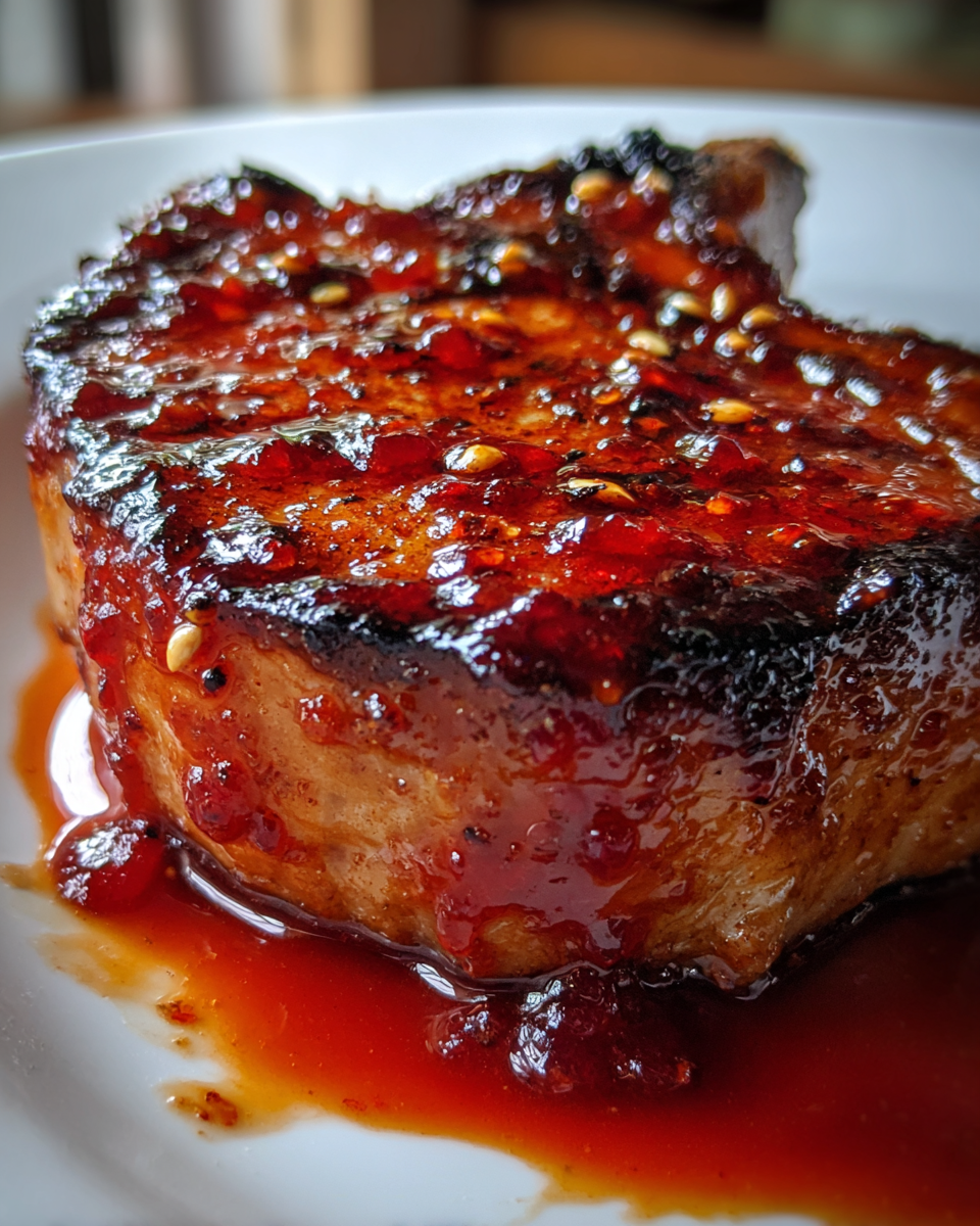 Spicy Sriracha Honey Pork Chops - detail 3