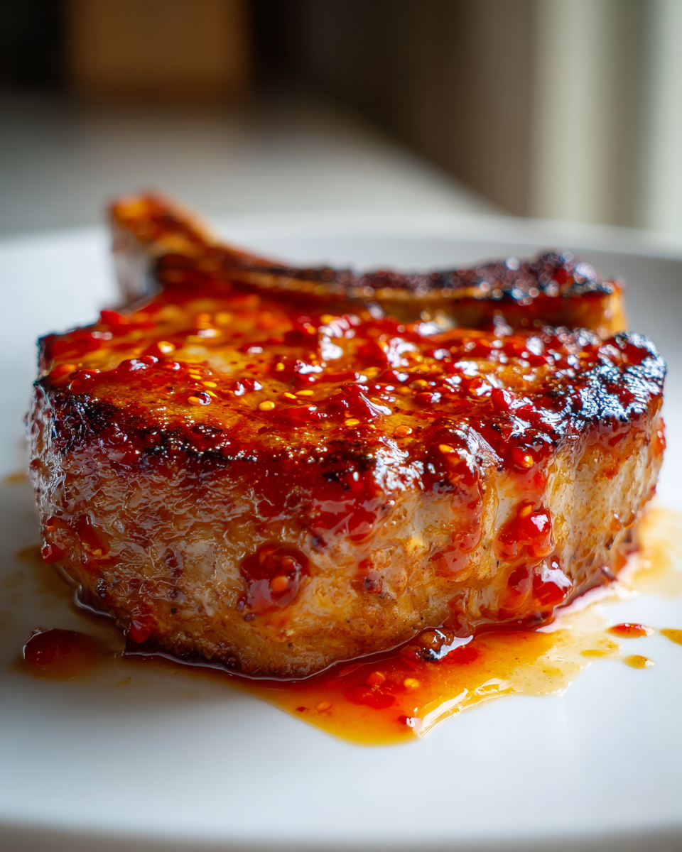 Spicy Sriracha Honey Pork Chops - detail 4