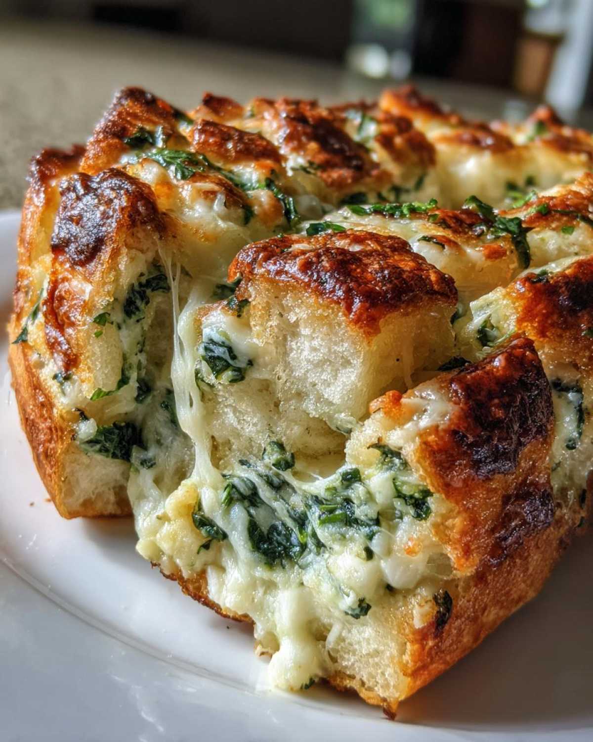 Spinach Artichoke Pull-Apart Bread - detail 2