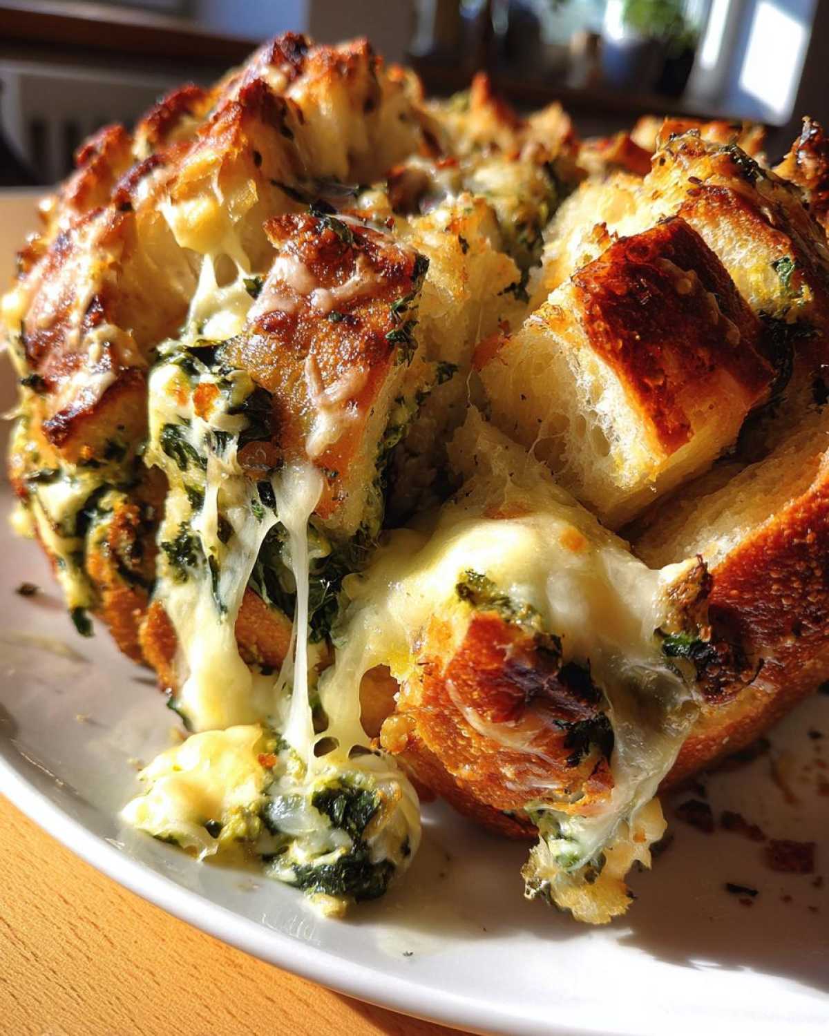 Spinach Artichoke Pull-Apart Bread - detail 3