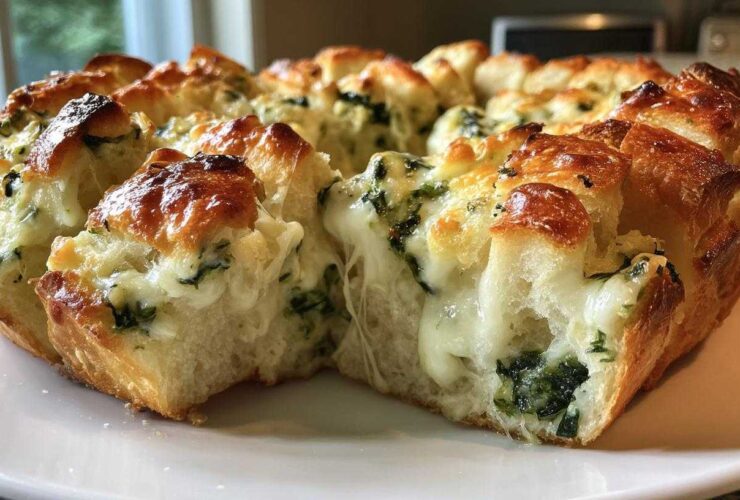 Spinach Artichoke Pull-Apart Bread