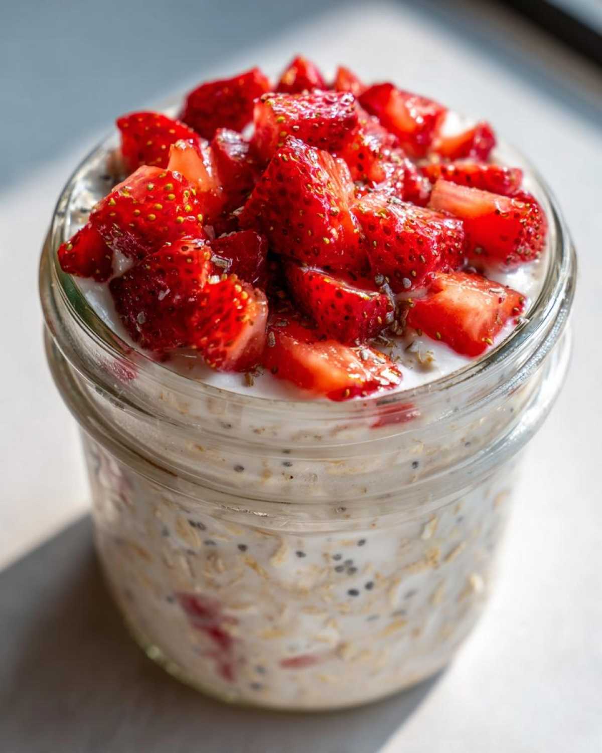 Strawberry Cheesecake Overnight Oats - detail 4