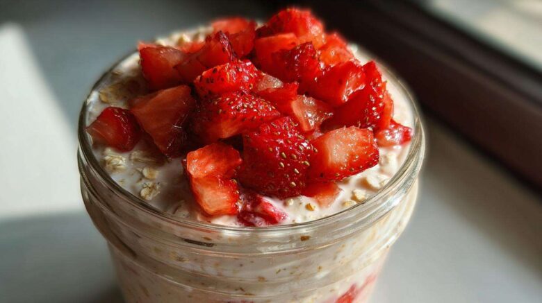 Strawberry Cheesecake Overnight Oats